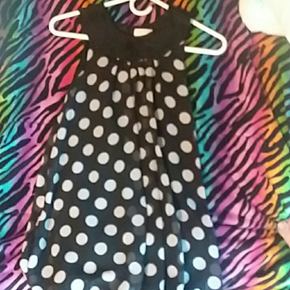 White polka dot dress